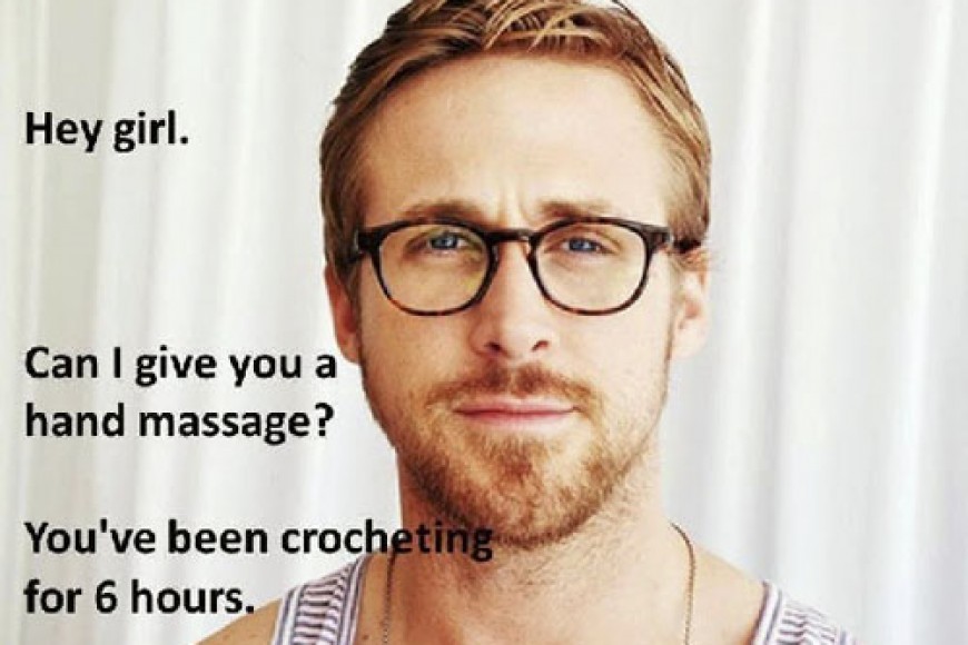 Ryan Gosling: Meme del hombre tejedor
