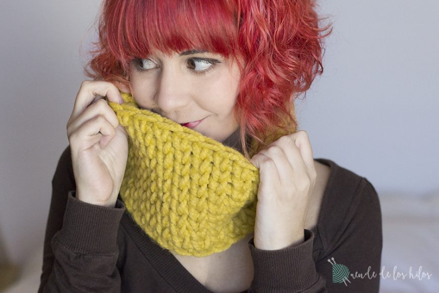 CAL #Cuellitocalentito : Tejer un cuellito punto jersey a crochet