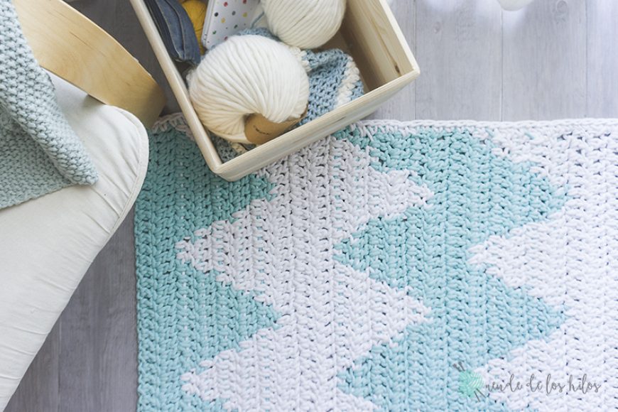 Alfombra Tapestry a Crochet – ¡Alfombra zigzag!