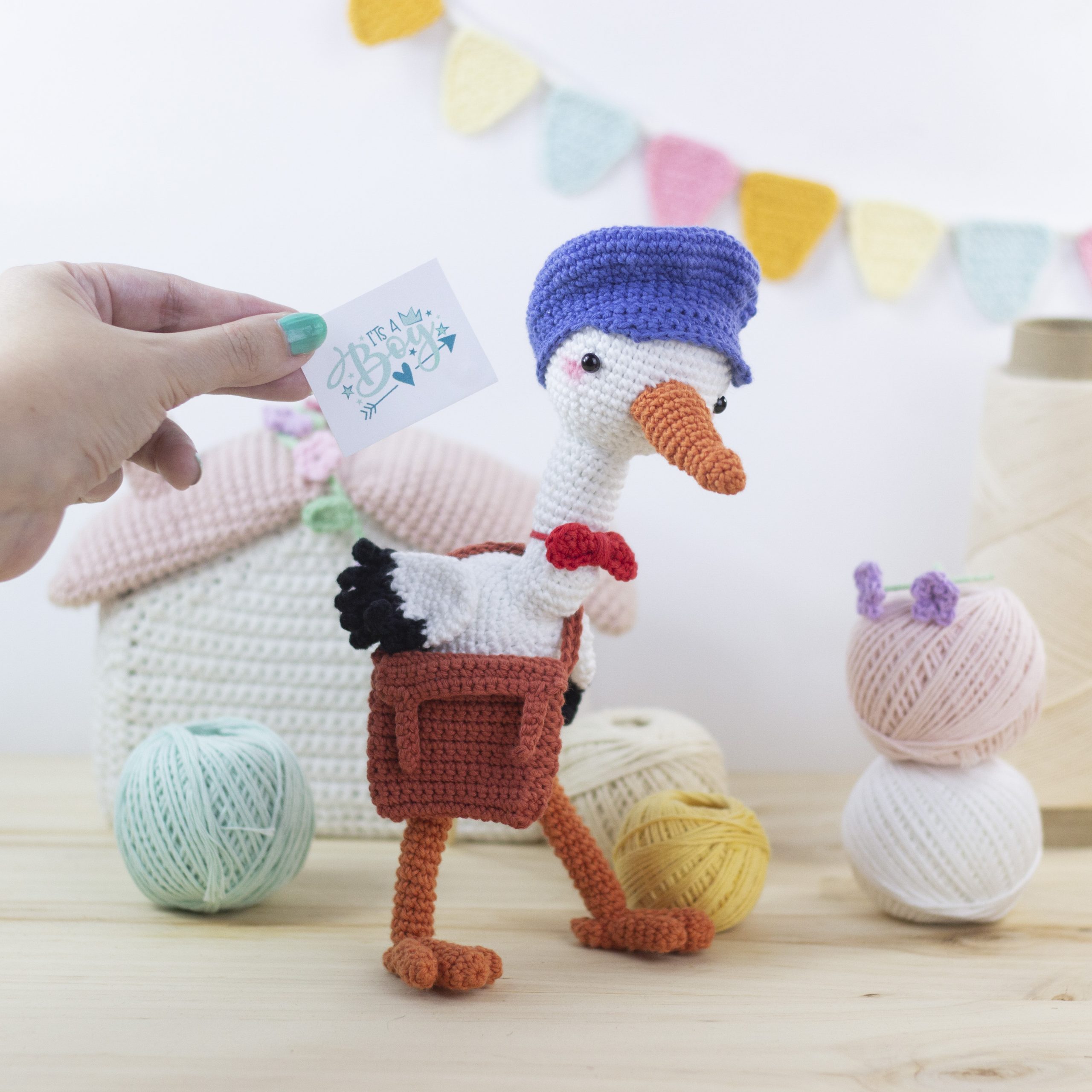 Cigueña amigurumi (2)