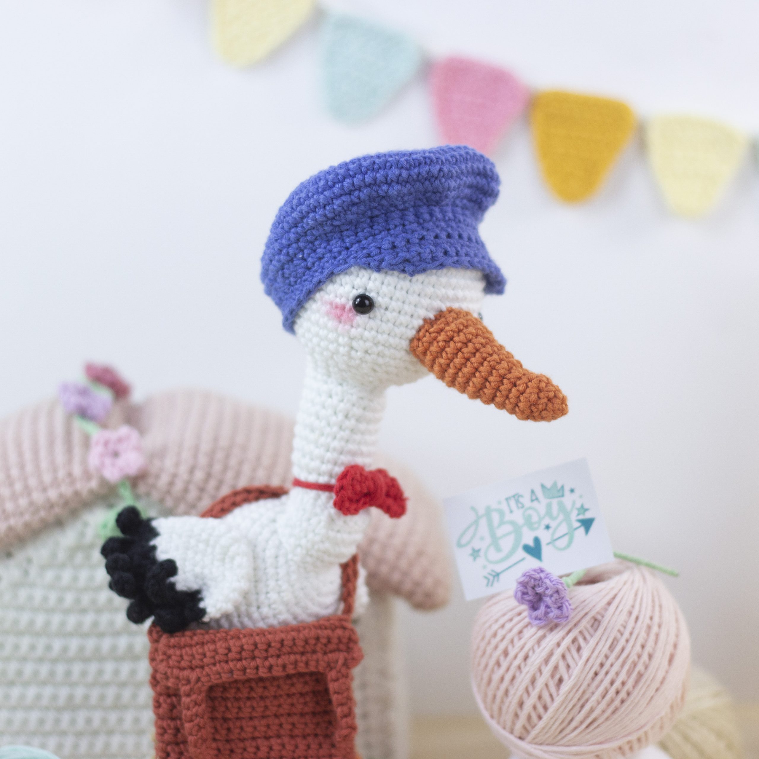 Cigueña amigurumi (3)