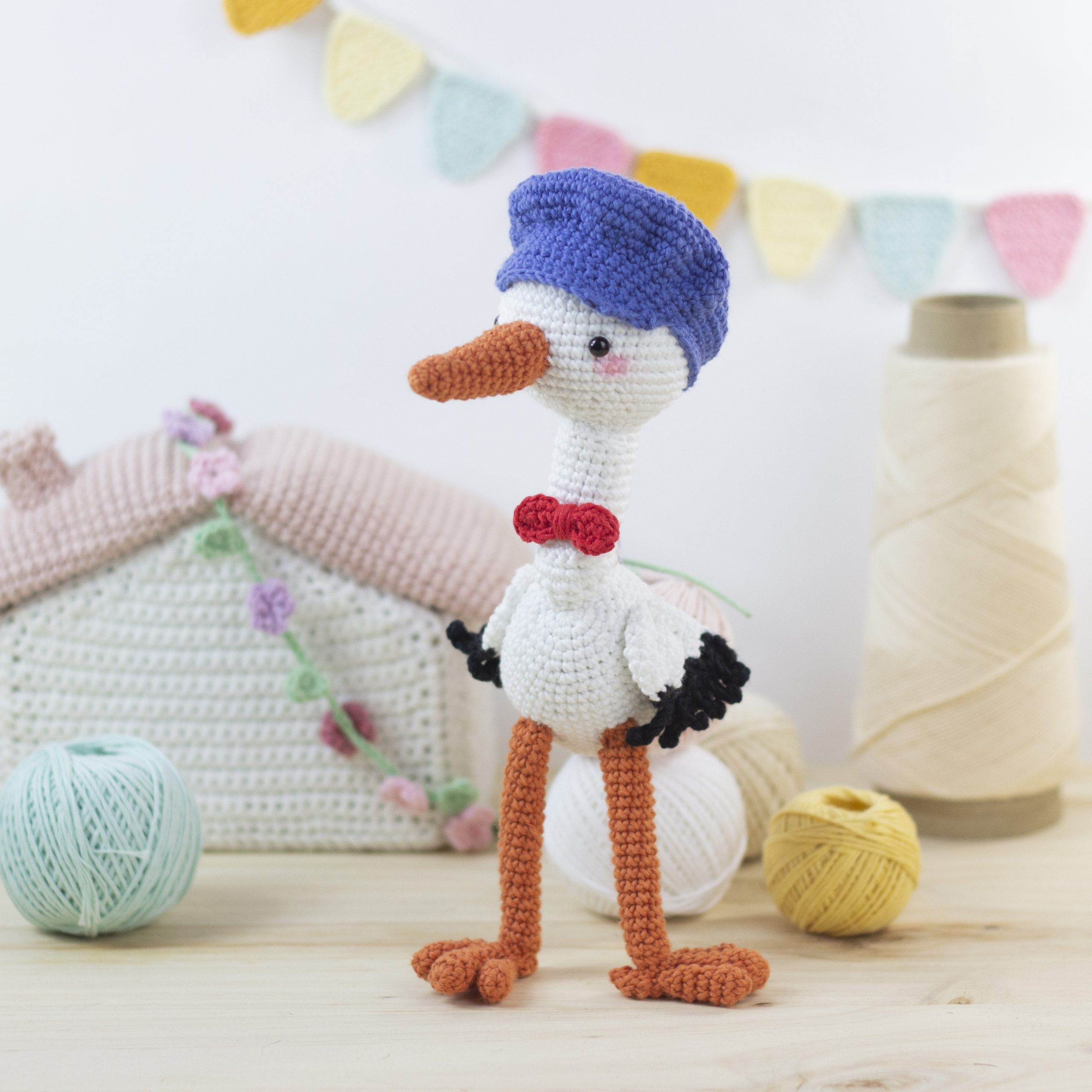Cigueña amigurumi (4)