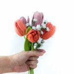 Patrón flores a crochet tulipanes